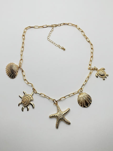 Kerry Gold Oceanic Charm Short Necklace