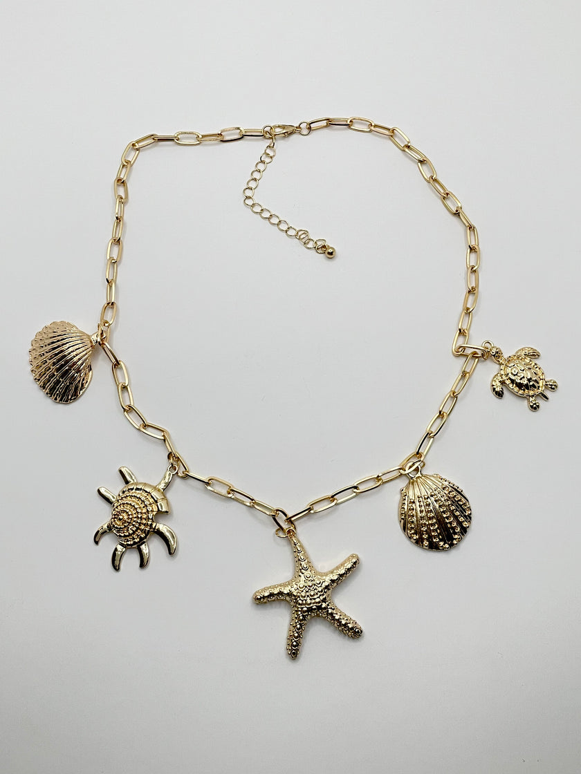 Kerry Gold Oceanic Charm Short Necklace