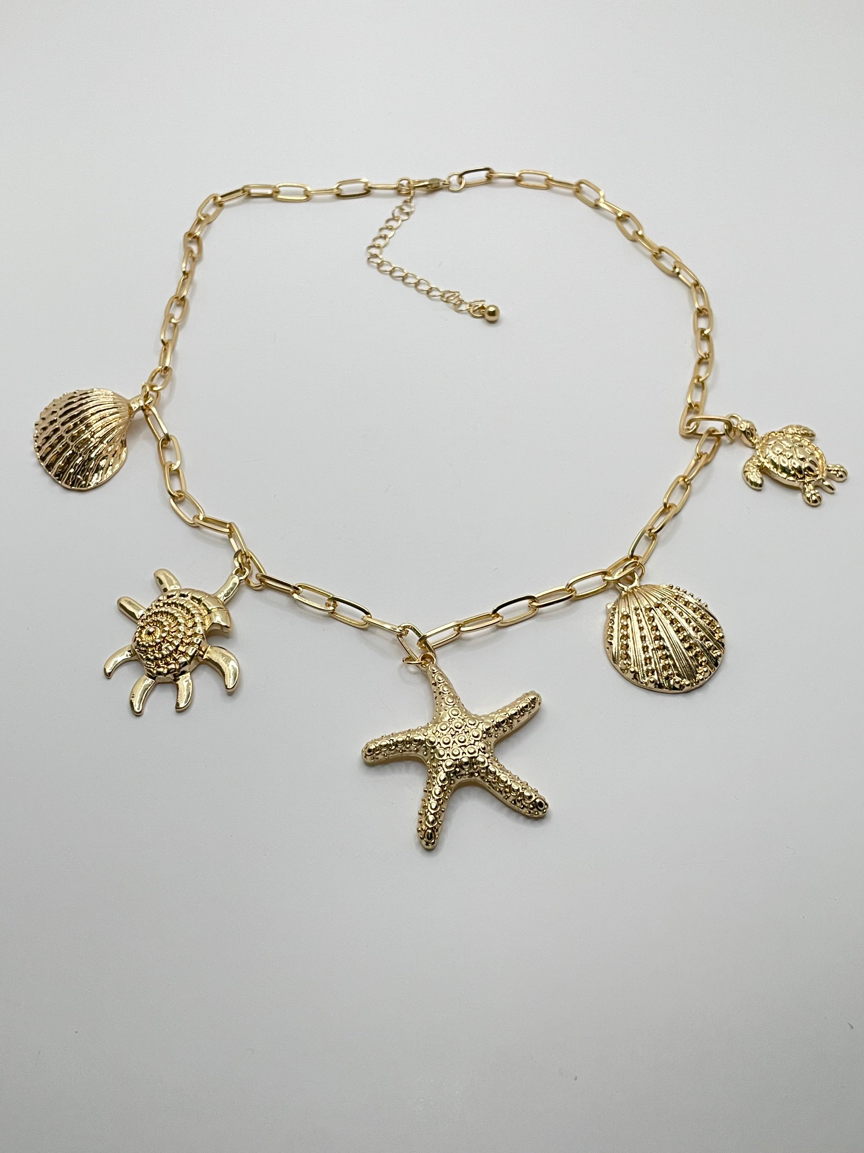 Kerry Gold Oceanic Charm Short Necklace