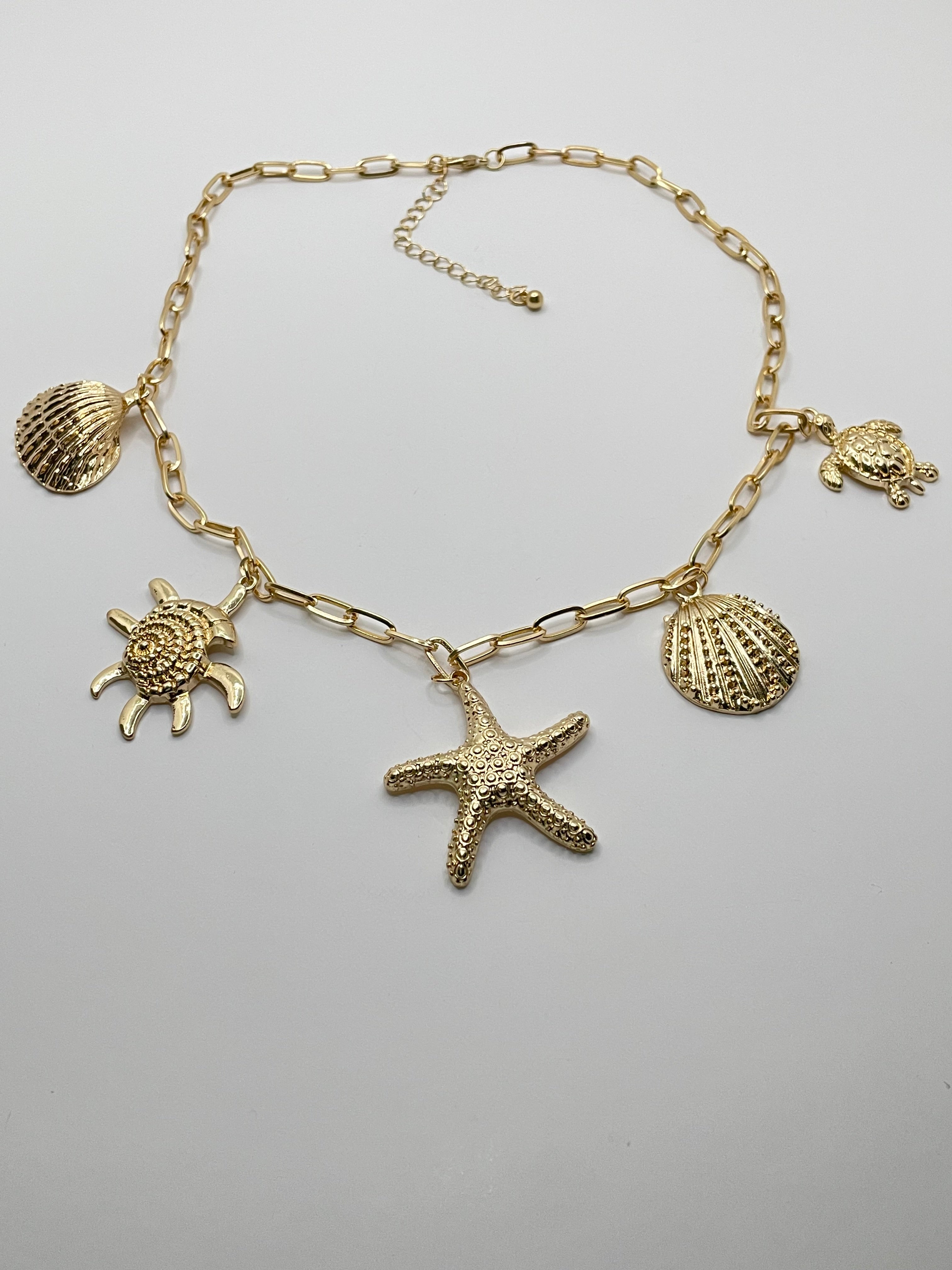 Kerry Gold Oceanic Charm Short Necklace