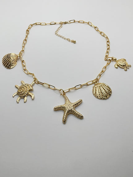 Kerry Gold Oceanic Charm Short Necklace