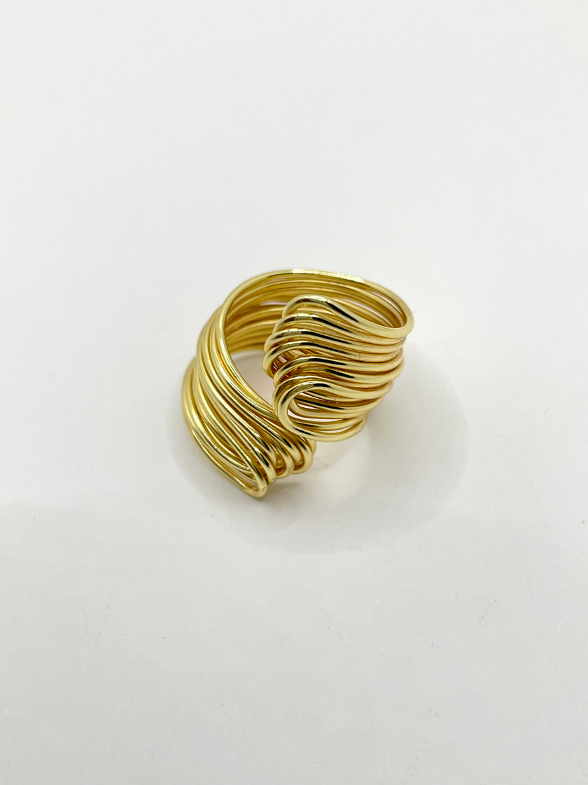 Thobekile Gold Sculptural Wire Ring