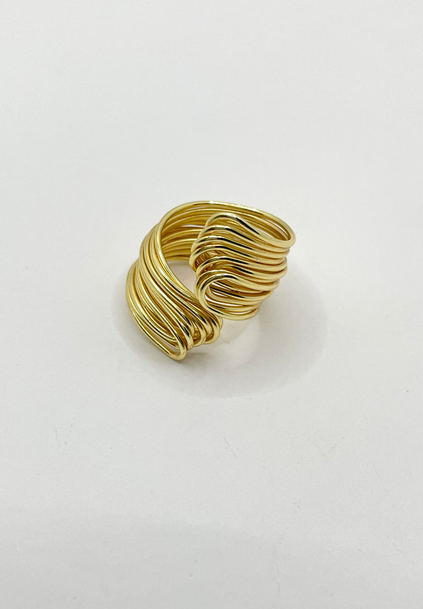 Thobekile Gold Sculptural Wire Ring