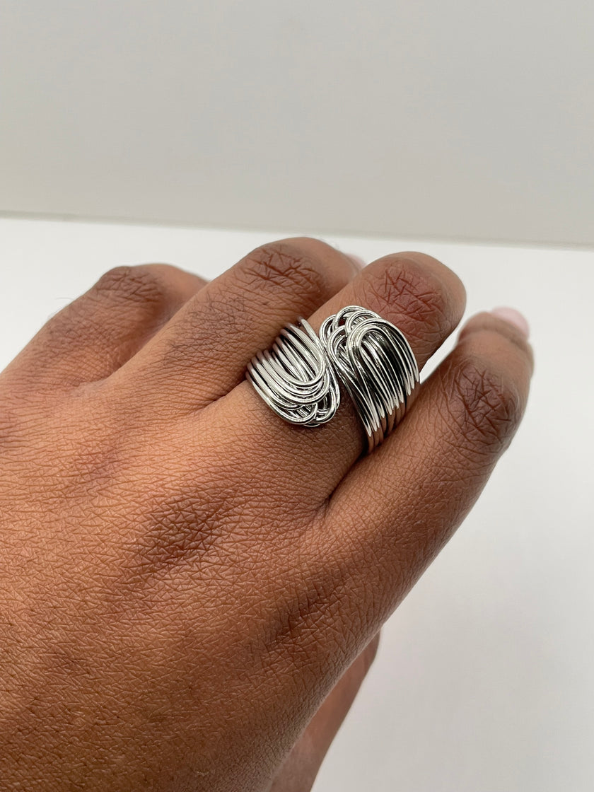 Thobekile Silver Sculptural Wire Ring