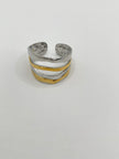 Gugu Mixed Metal Triple Band Ring