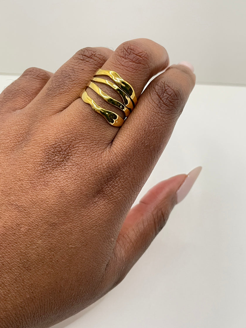 Gugu Gold Triple Band Ring