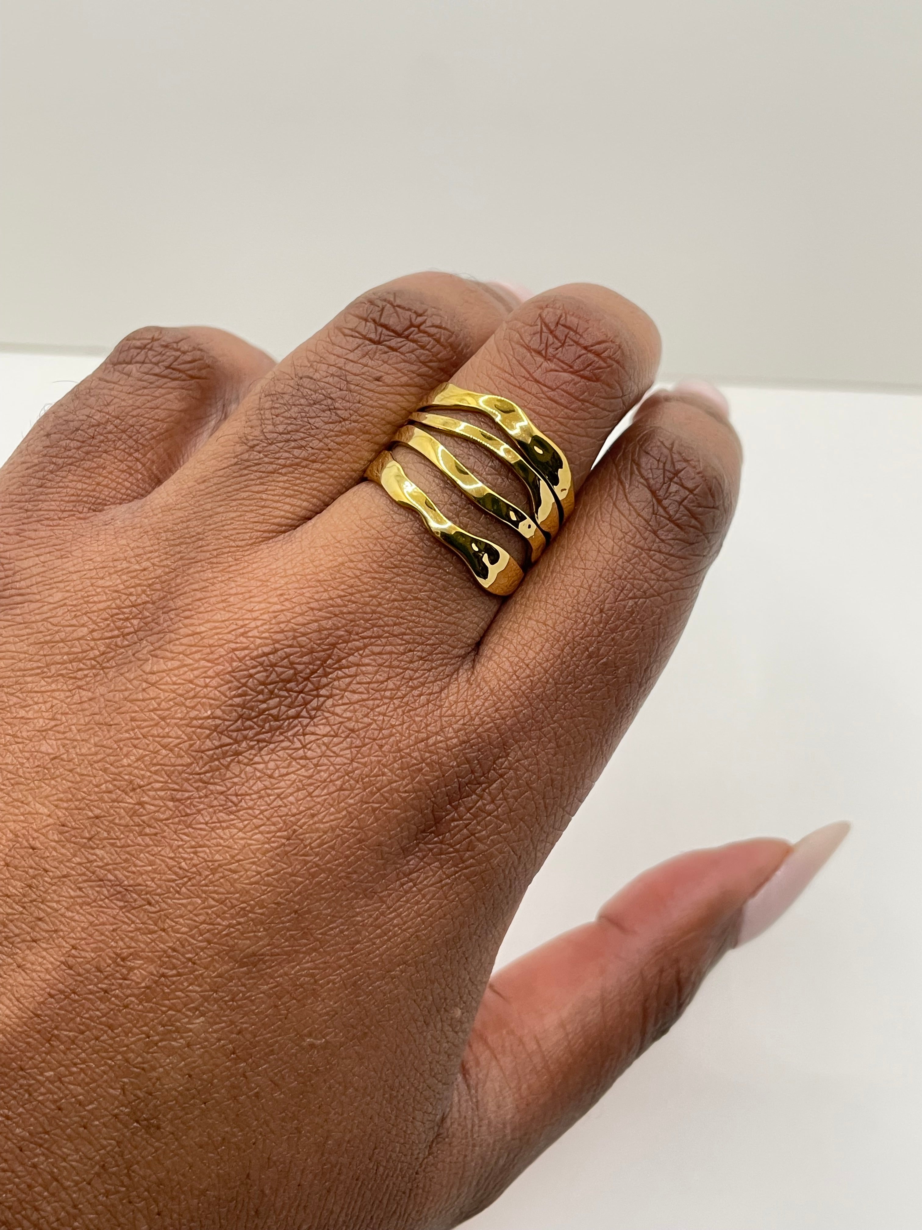 Gugu Gold Triple Band Ring