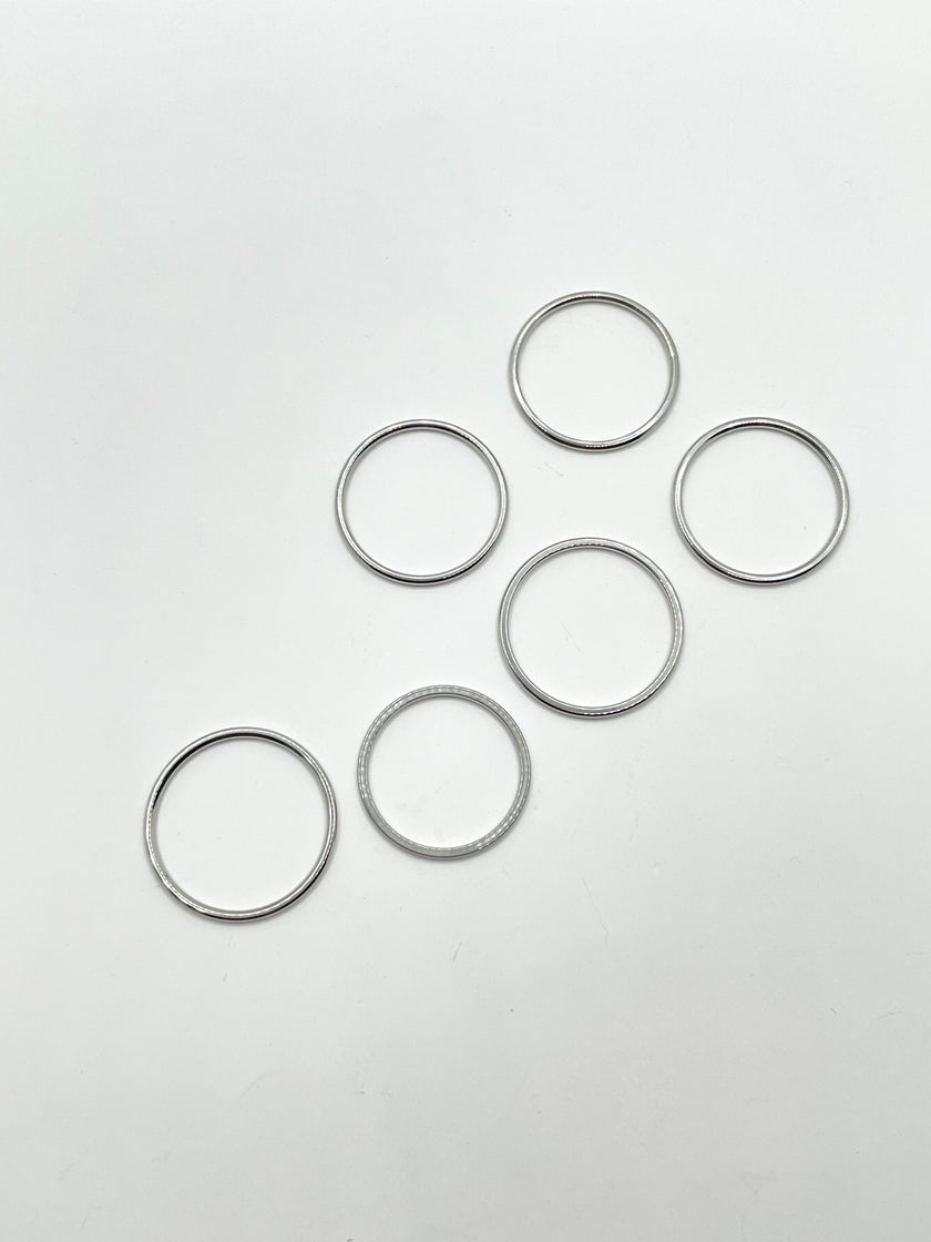 Robyn Silver Modern Chic Fine Band Ring Set