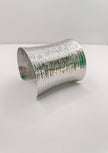 Mapitso Silver Textured Bracelet Cuff