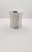 Mapitso Silver Textured Bracelet Cuff