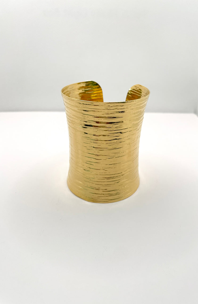 Mapitso Gold Textured Bracelet Cuff