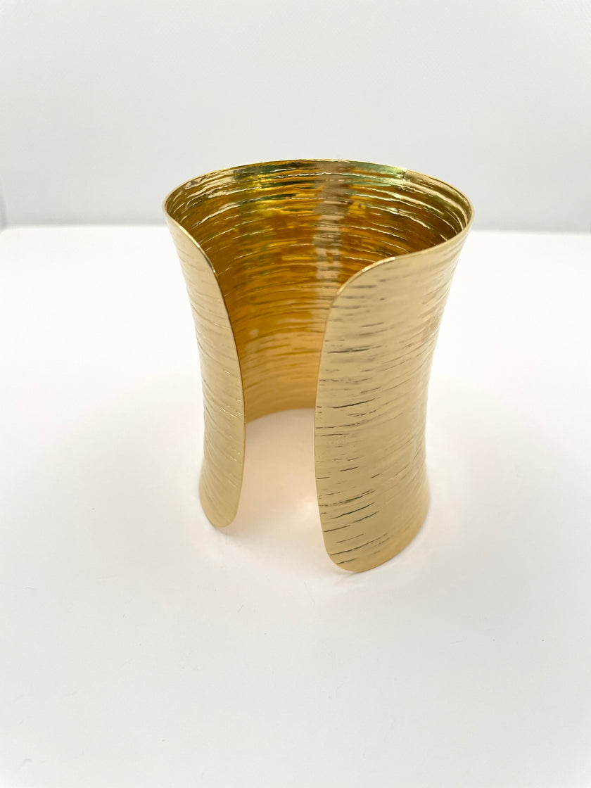 Mapitso Gold Textured Bracelet Cuff