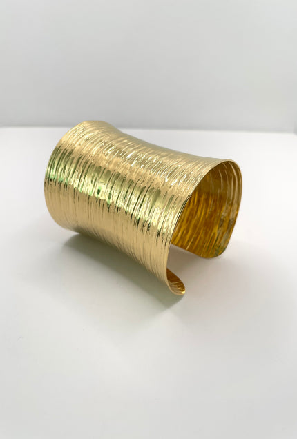 Mapitso Gold Textured Bracelet Cuff