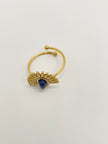 Thumeko Gold & Blue Half Sun Ring