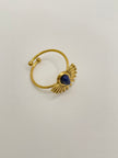 Thumeko Gold & Blue Half Sun Ring