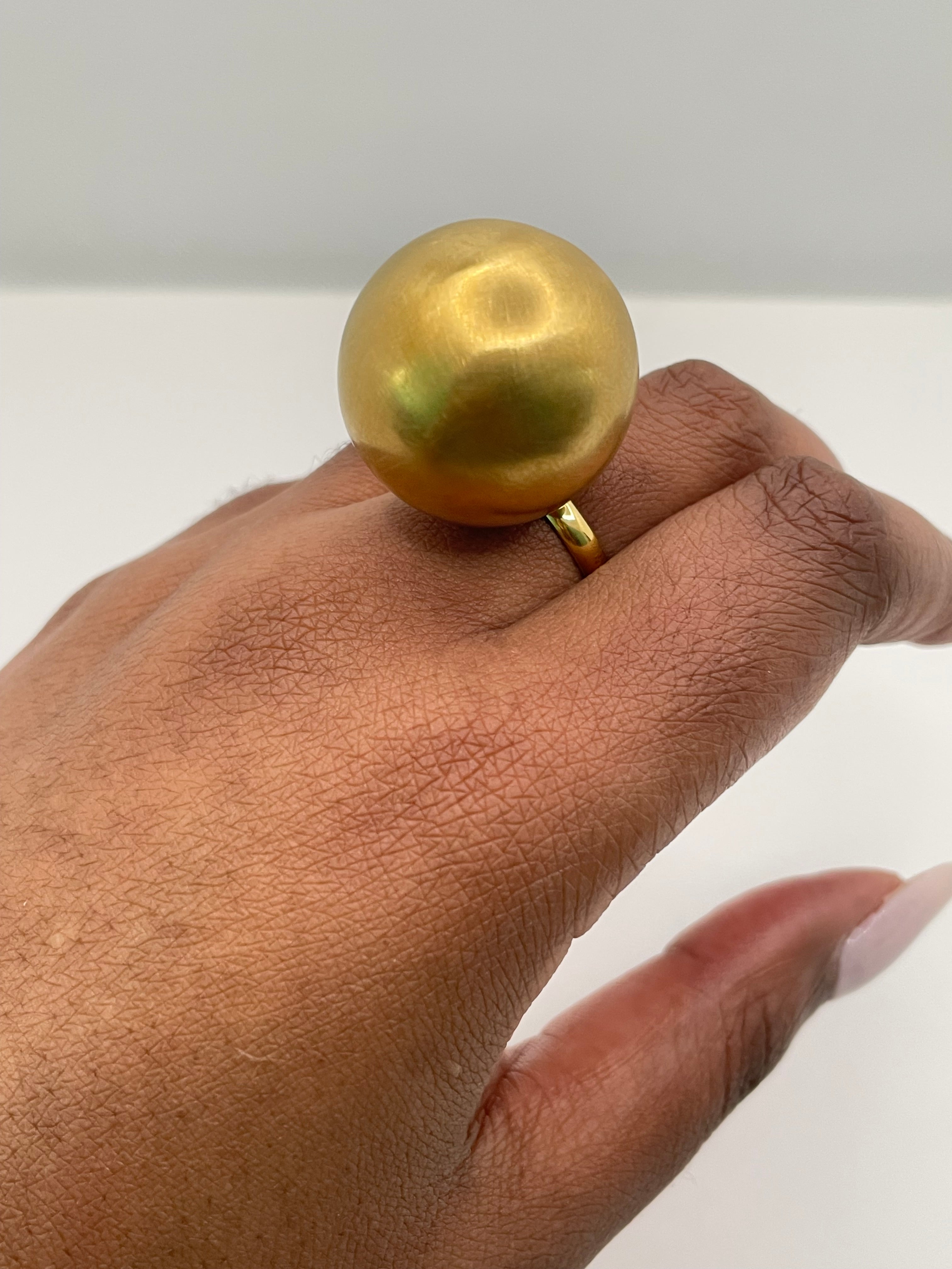 Sophia Gold Oversized Sphere Ring
