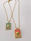 Pile Gold Double Layered Heart Necklace