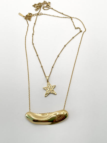 Ari Gold Double Layered Star Necklace