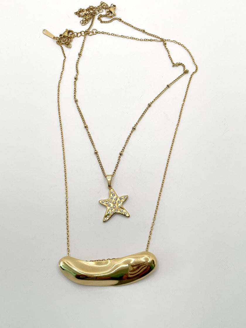 Ari Gold Double Layered Star Necklace