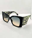 Bongi Oversized Diva Black & Green Sunglasses