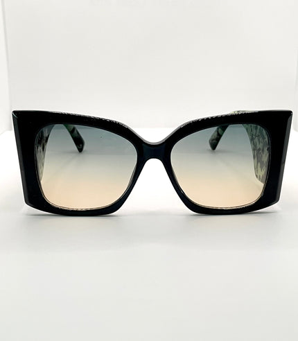 Bongi Oversized Diva Black & Green Sunglasses