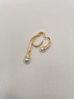 Jasmine Gold & Double Pearl Ear Cuff