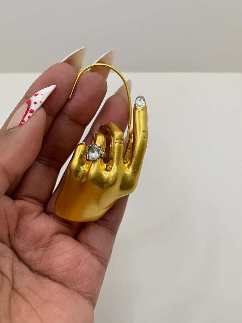 Sino Gold La Main Embellished Ear Cuff