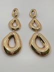 Mandisa Gold Hollow Drop Pendant Earrings
