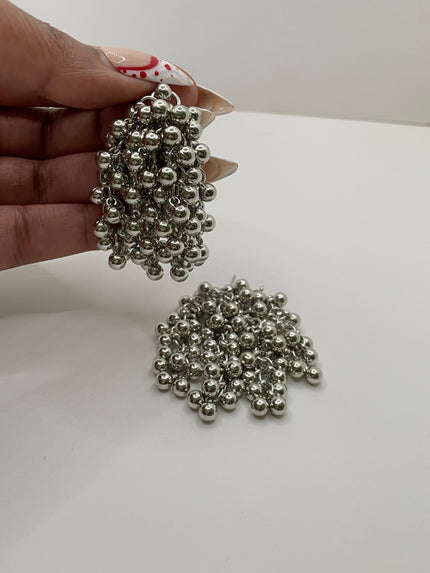Azola Silver Cool Chandelier Sphere Earrings