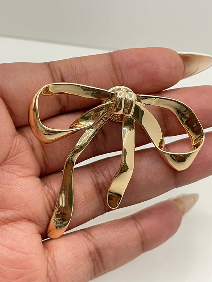 Ziyanda Gold Classic Ballet Bow Brooch
