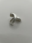 Kaya Brushed Silver Wrap Around Teardrop Ring