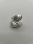 Kaya Brushed Silver Wrap Around Teardrop Ring