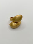Kaya Brushed Gold Wrap Around Teardrop Ring