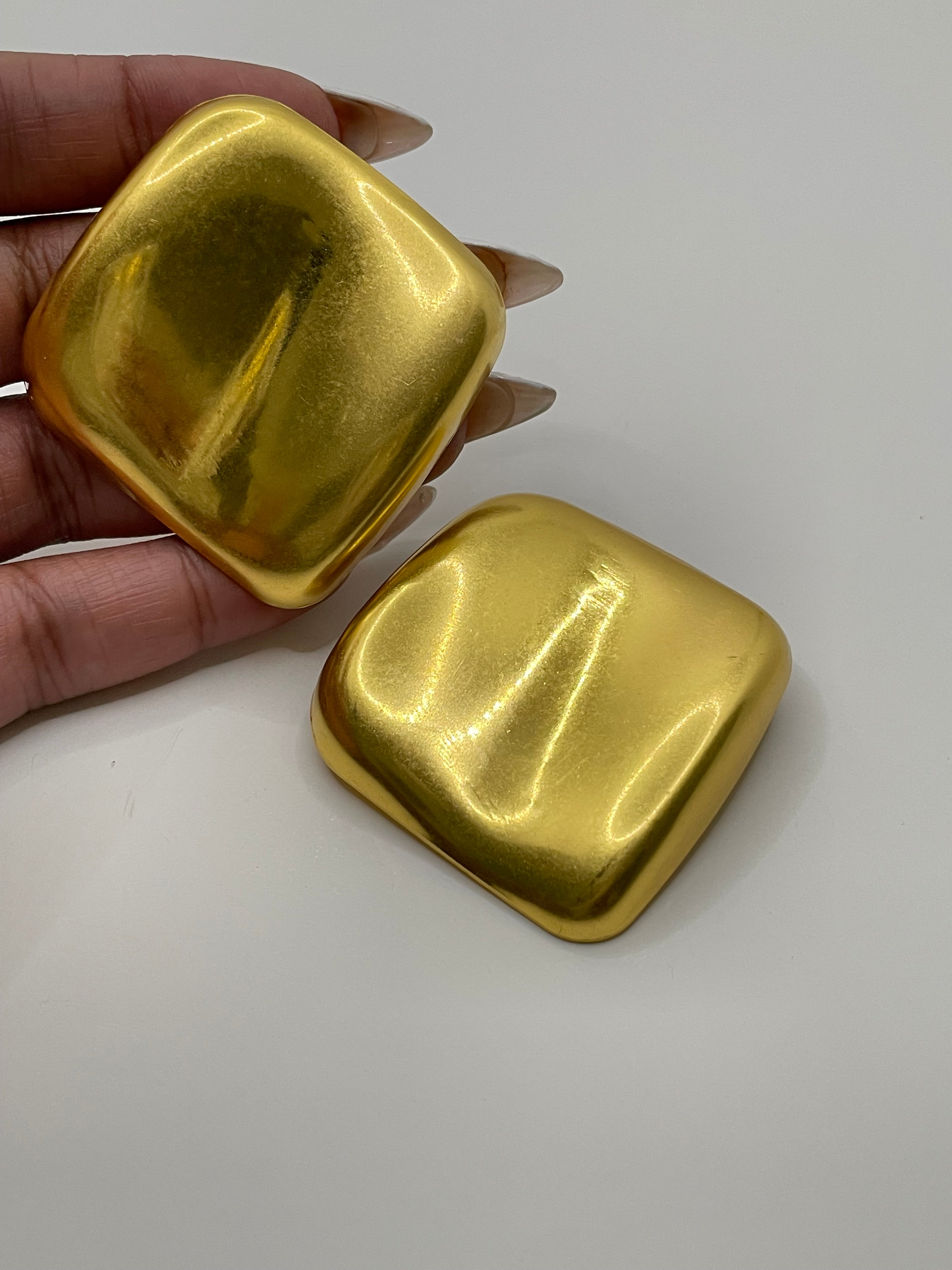 Nombulelo Gold Sculpted Oversized Earrings