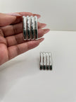 Hannah Vintage Silver Ridged Stud Earrings