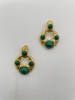 Azola Statement Gold & Green Gem Earrings