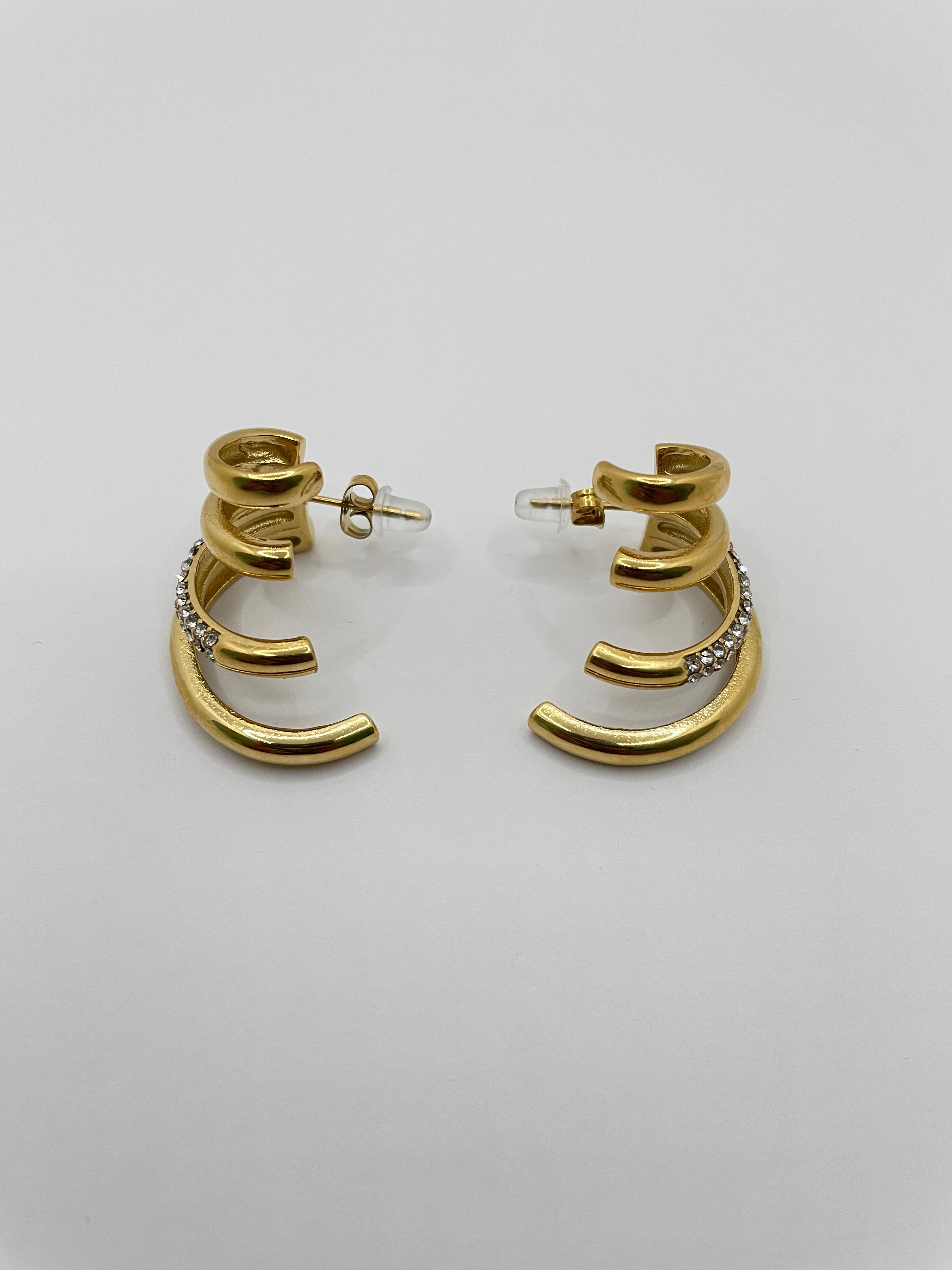 Samantha Gold Encrusted Wing Earring