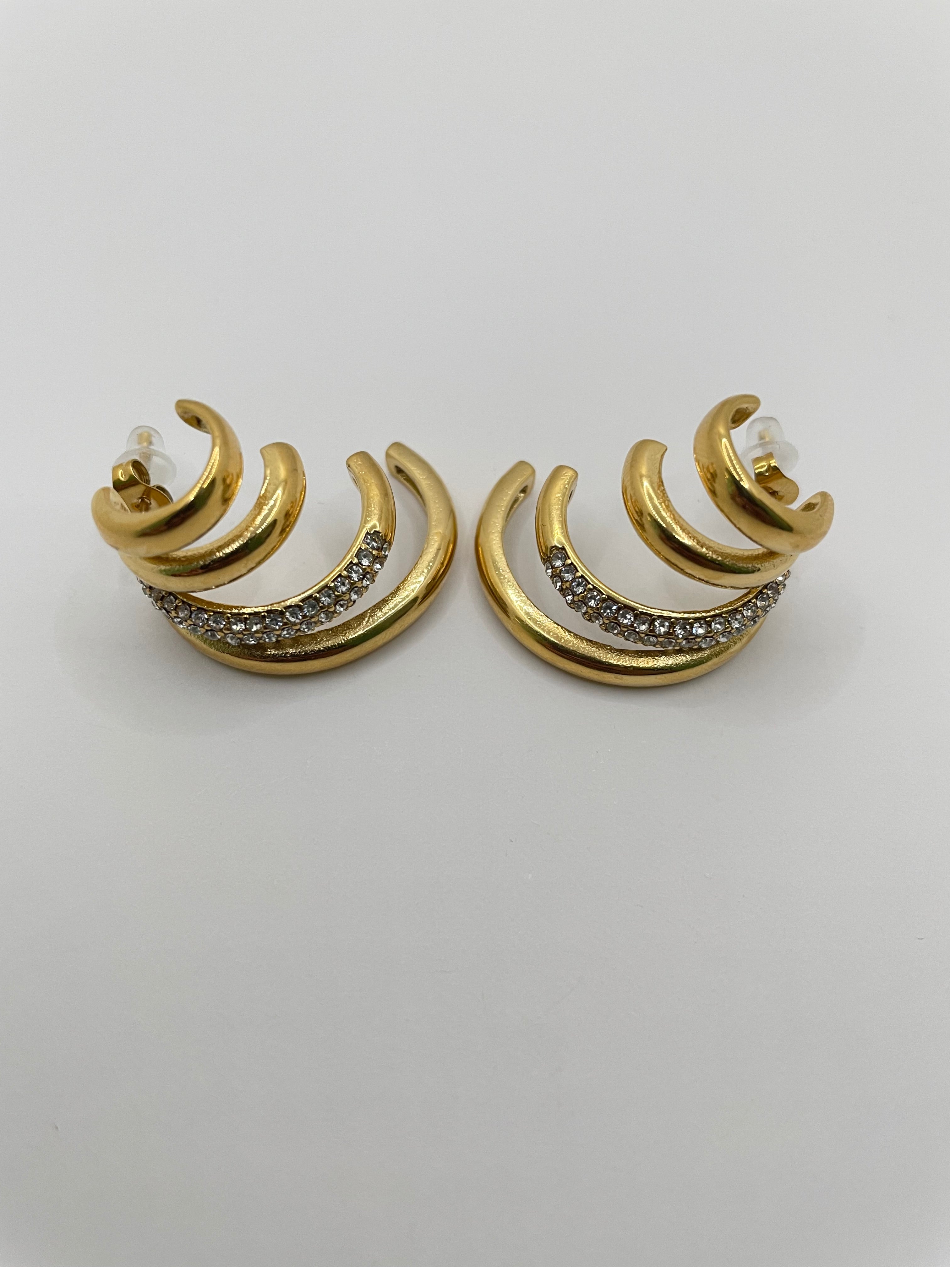 Samantha Gold Encrusted Wing Earring