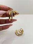 Samantha Gold Encrusted Wing Earring