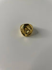 Mayi Full Moon Gold Textured Signet Ring
