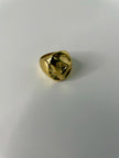 Mayi Full Moon Gold Textured Signet Ring