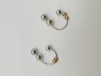 Nondyebo Mixed Metal Ball Hoop Earring
