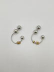 Nondyebo Mixed Metal Ball Hoop Earring
