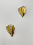 Thoriso Mixed Metal Flower Petal Earrings