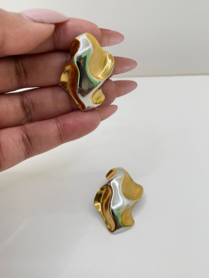 Itebogeng Mixed Metal Geometric Earring