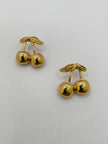 Erica Solid Gold Cherry Earrings