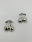 Erica Solid Silver Cherry Earrings