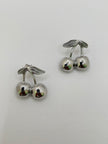 Erica Solid Silver Cherry Earrings