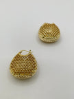 Ane Gold Mesh Hoop Earrings