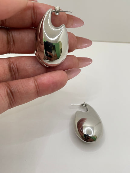 Khosi Silver Minimalist Droplet Earrings